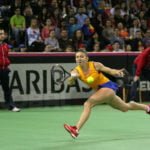 TENIS FEMININ:ROMANIA-CEHIA,SIMONA HALEP-KAROLINA PLISKOVA FED CUP (6.02.2016)