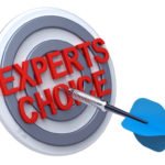 Blue dart on a target with text on it.