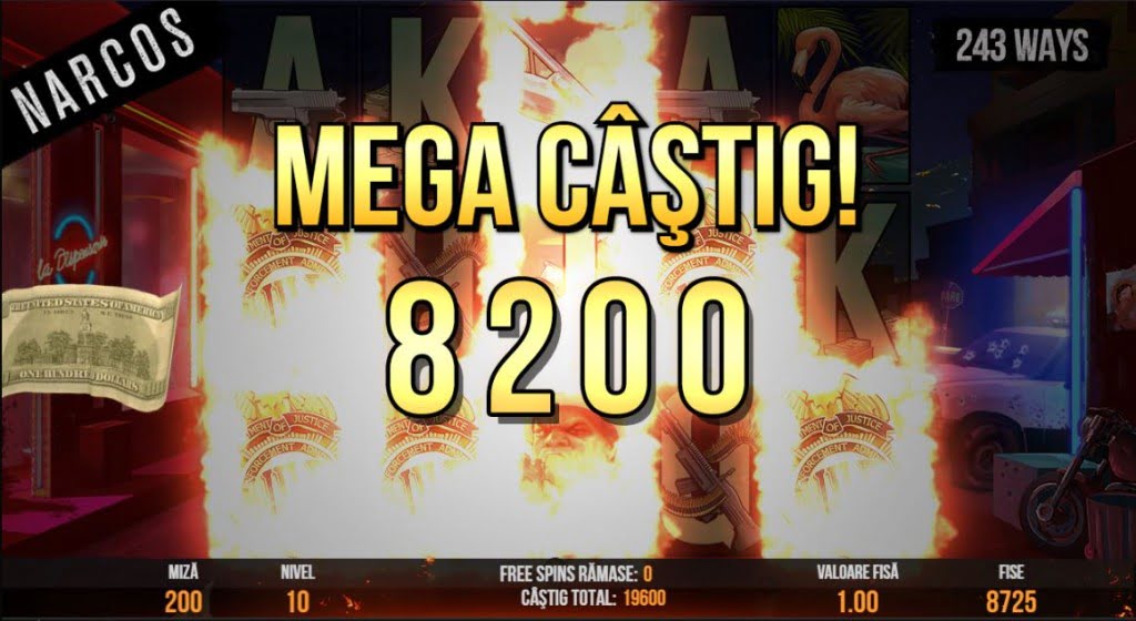 mega castig netent narcos