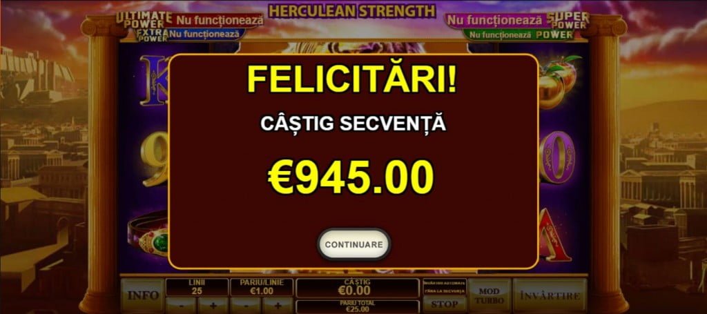 Castig bonus Prince of Olympus