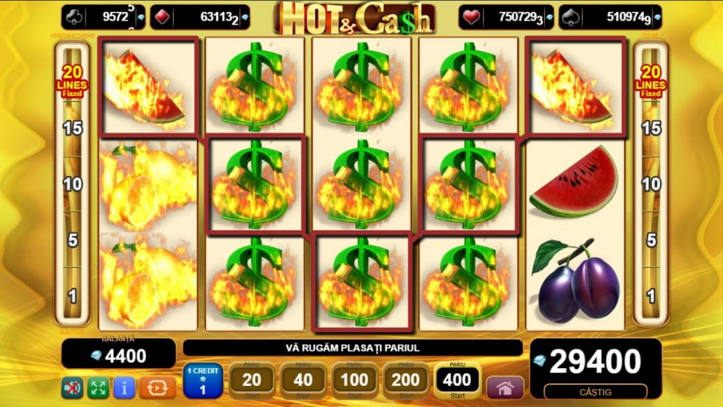 hot & cash - mega castig la egt