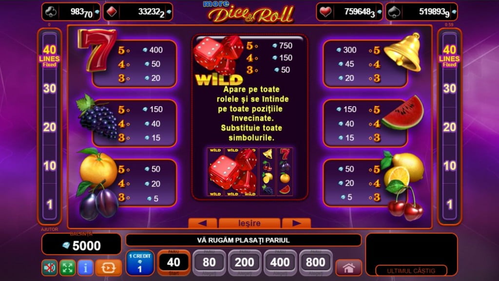 simboluri egt more dice & roll