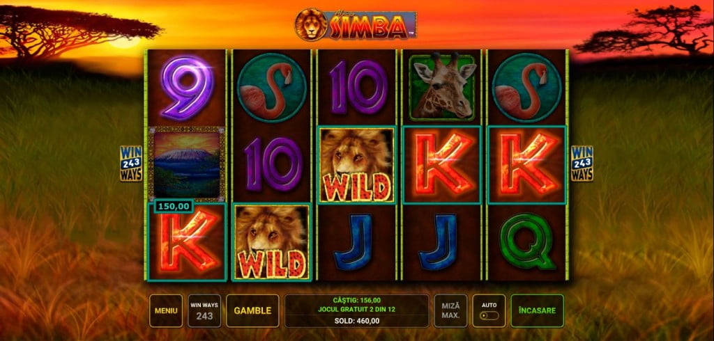 Castig la African Simba (Novomatic)